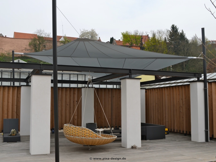 Dingolfingen - Sonnensegel über Pergola/ gartenterrasse