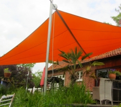 Beedenbostel Kreis Celle Sonnensegel über Terrasse 